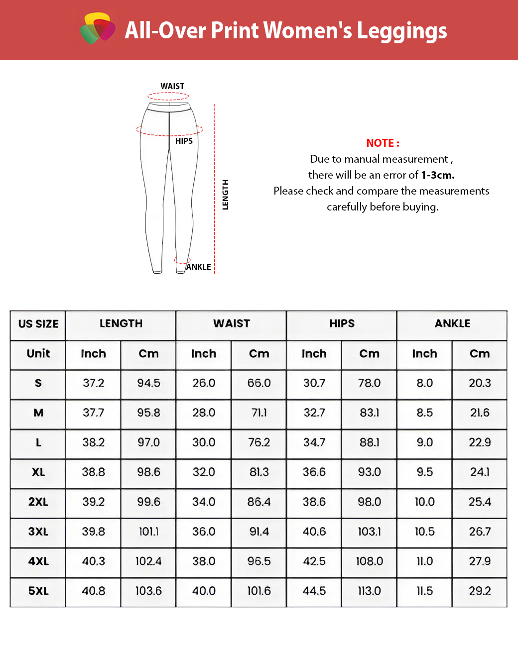 All-Over Print Women's Leggings 4 All-Over Print Women's Leggings - Image 4