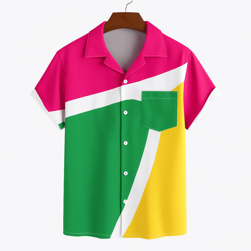 All-Over Print Pocket Unisex Hawaiian Shirt - Image 2