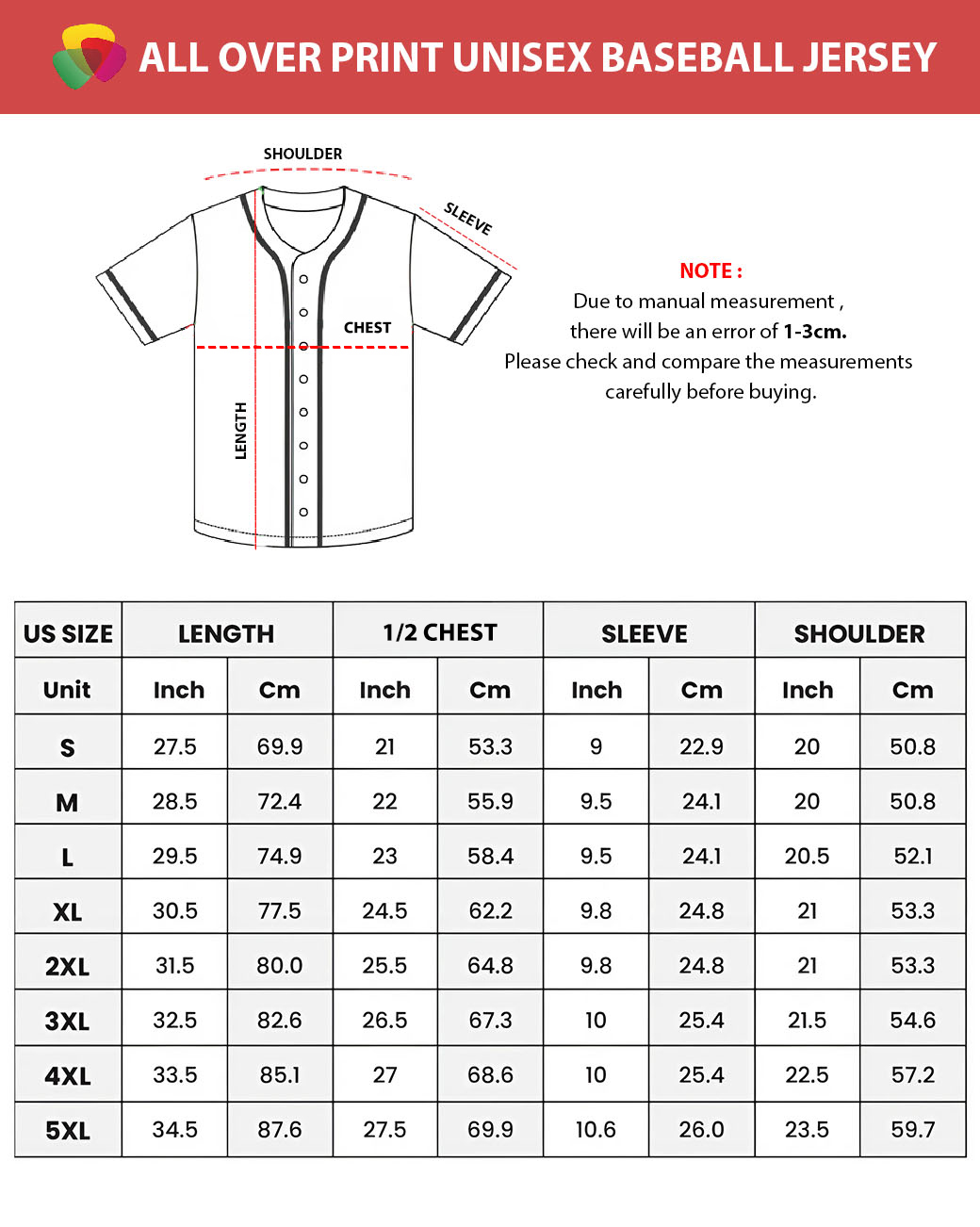 All-Over Print Baseball Jersey 7 All-Over Print Baseball Jersey - Image 7