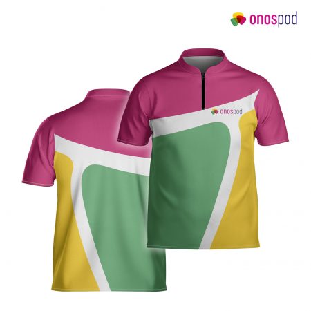 All Over Print Zipper Polo Bowling Jersey Shirt