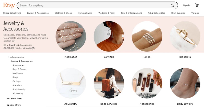 Danh mục Esty