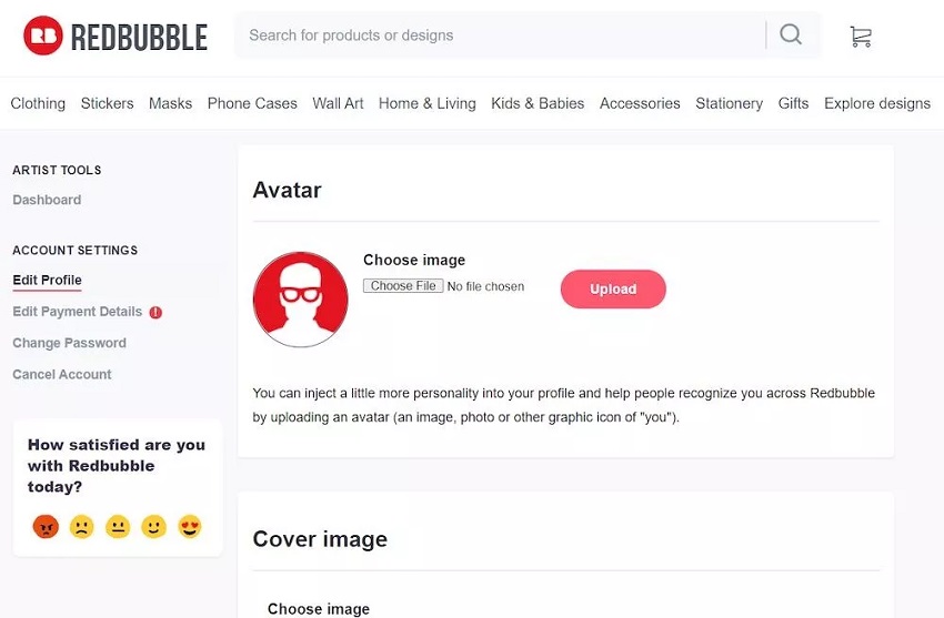 hướng dẫn tạo tài khoản Redbubble