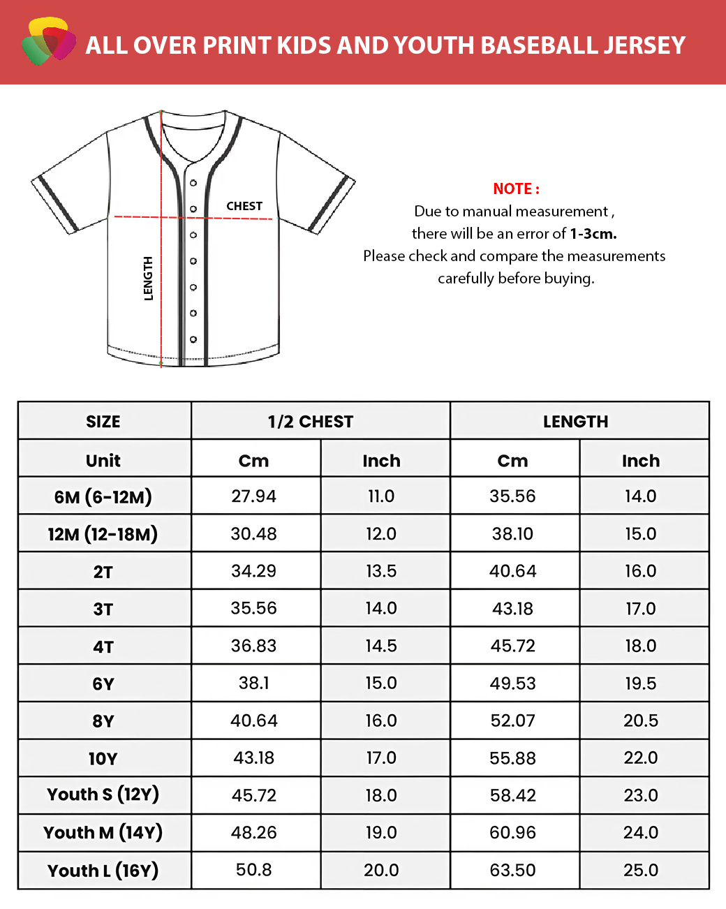 All-Over Print Kids and Youth Baseball Jersey - No Piping 6 All-Over Print Kids and Youth Baseball Jersey - No Piping - Image 6