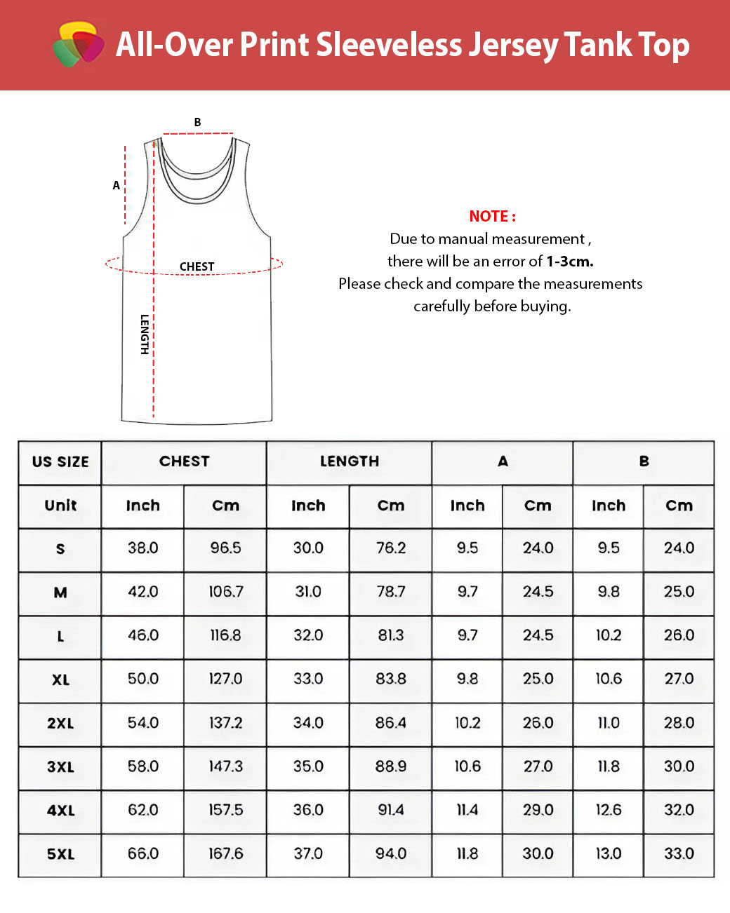 All-Over Print Sleeveless Jersey Tank Top 5 All-Over Print Sleeveless Jersey Tank Top - Image 5