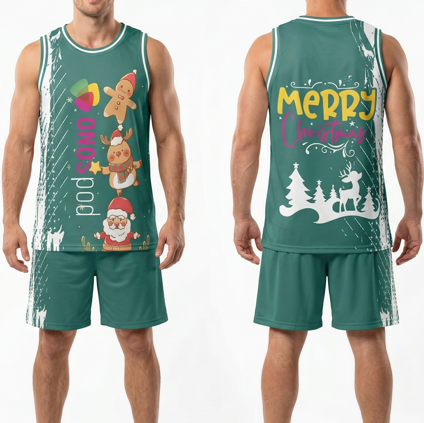 All-Over Print Sleeveless Jersey Tank Top 2 All-Over Print Sleeveless Jersey Tank Top - Image 2