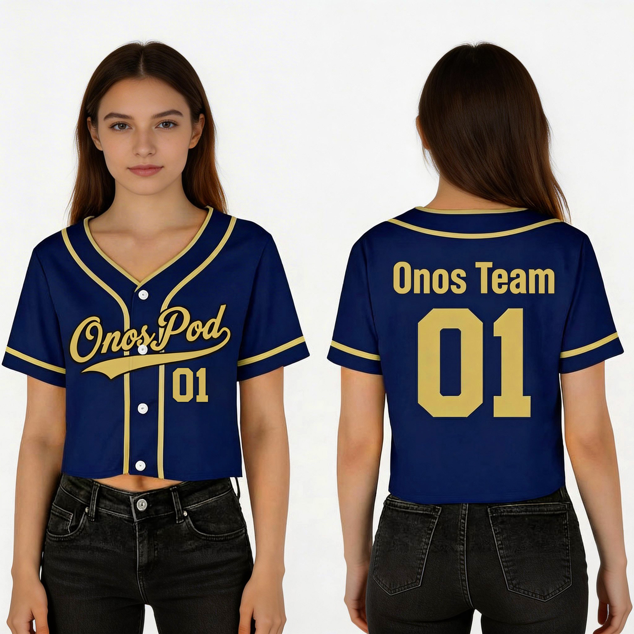 Crop Top Baseball Jersey 3 Crop Top Baseball Jersey - Image 3