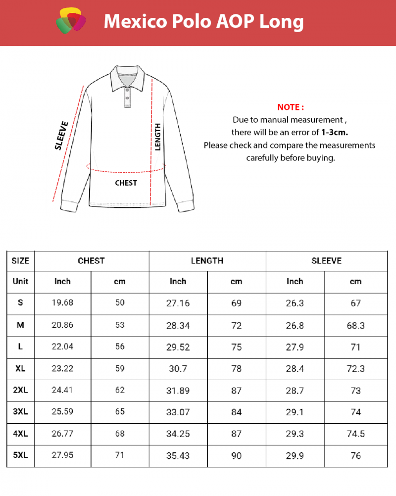 Mexico Polo AOP Long Shirt - Image 3