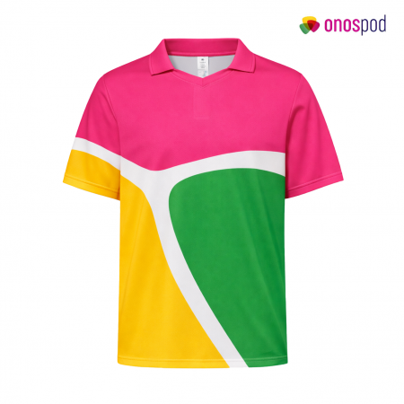 All-Over Print Polo Collar Soccer Jersey