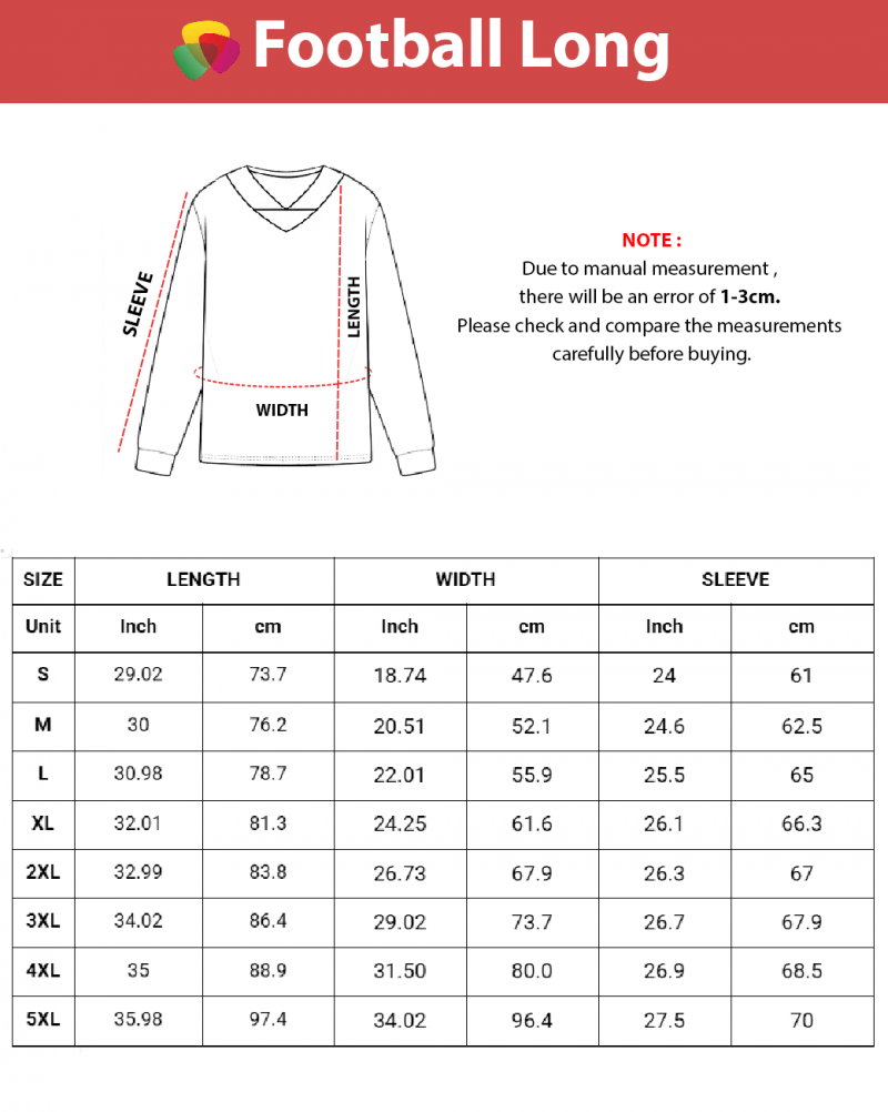 All-Over Print Long-Sleeve Football Jersey - Image 4