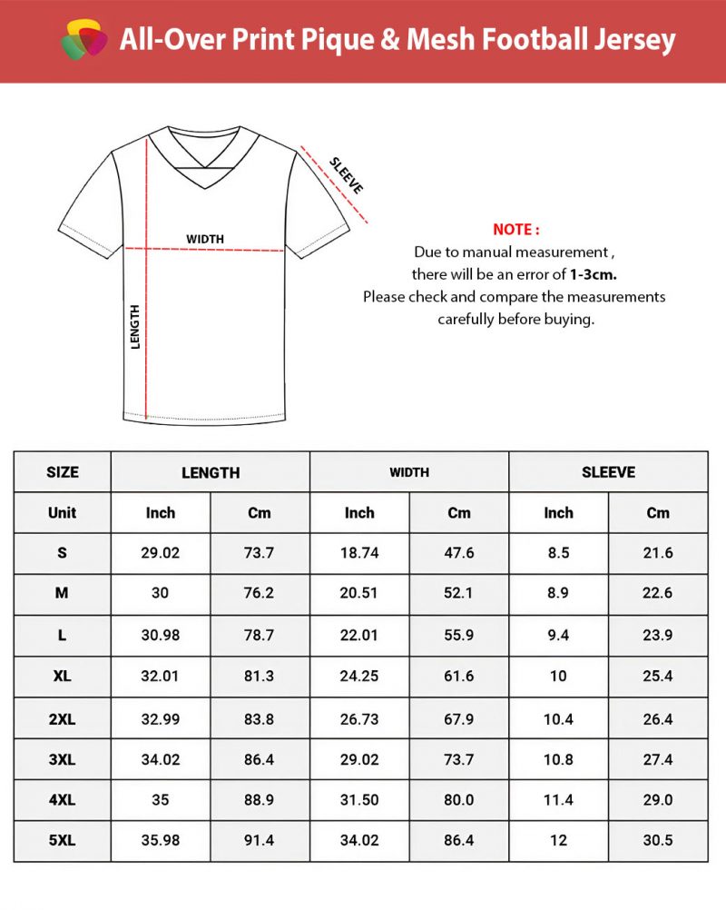 All-Over Print Football Jersey Spandex mix Mesh - Print On Demand