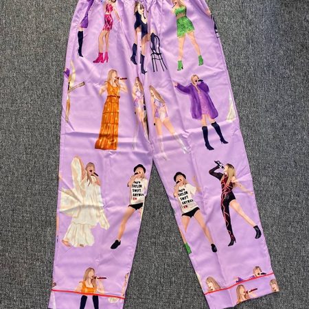 All-Over Print Satin Long Pajama Pants 2 All-Over Print Satin Long Pajama Pants - Image 2