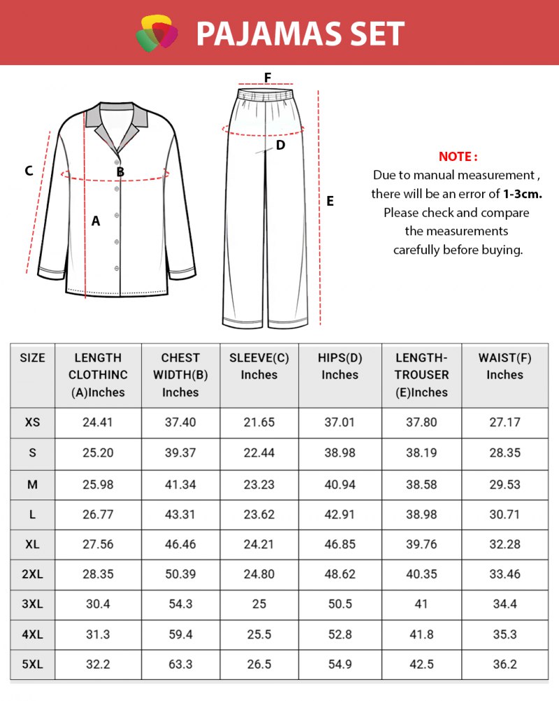 All-Over Print Satin Long-Sleeve Pajama Set 3 All-Over Print Satin Long-Sleeve Pajama Set - Image 3