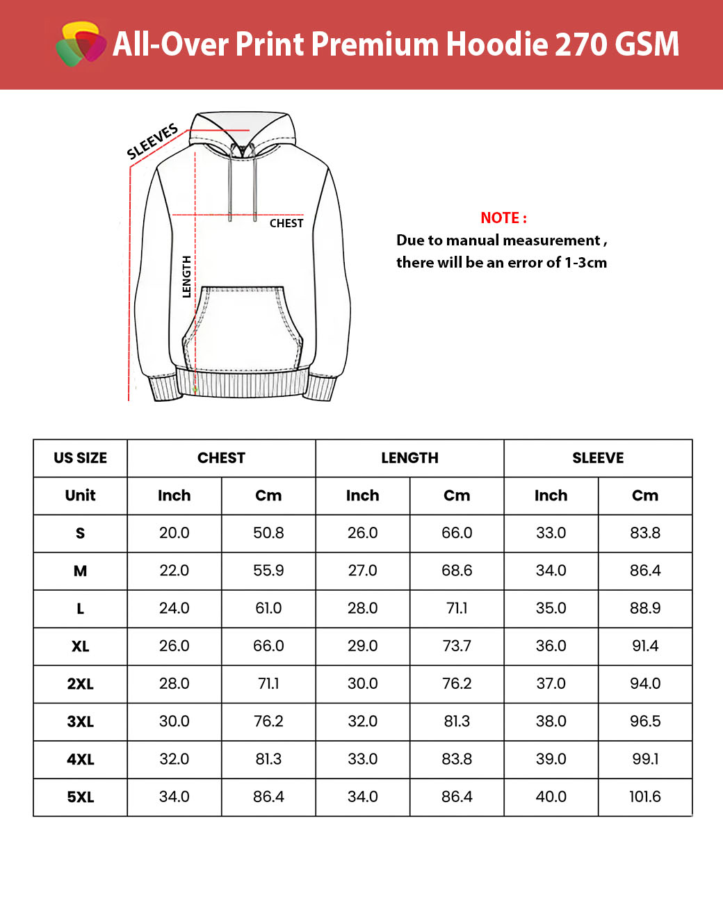 All-Over Print Premium Hoodie 270 GSM 6 All-Over Print Premium Hoodie 270 GSM - Image 6