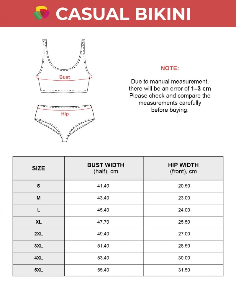 All-Over Print Casual Bikini Set - Image 3