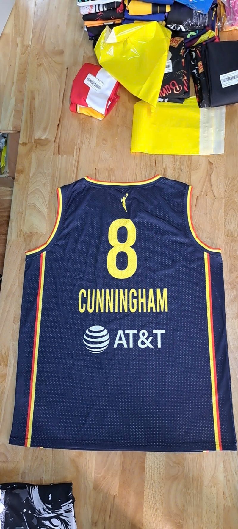 All-Over Print Basketball V-neck Mesh Shirt - Image 3
