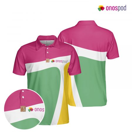 All-Over Print Embroidered Logo Men's Polo Shirt