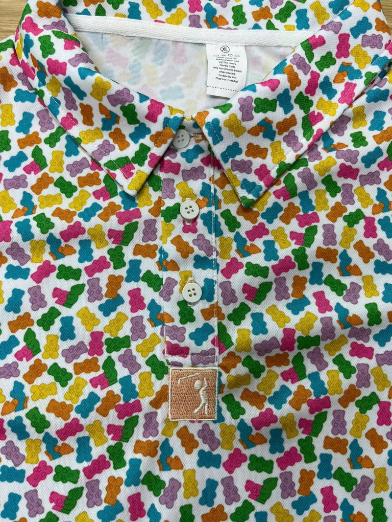 All-Over Print Embroidered Logo Men's Polo Shirt - Image 2