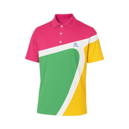 All-Over Print Chest Embroidered Logo Men's Polo Shirt