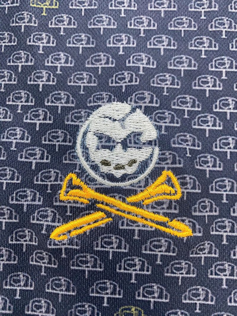 All-Over Print Chest Embroidered Logo Men's Polo Shirt - Image 3