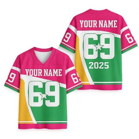All-Over Print V-Neck Mesh Football Jersey