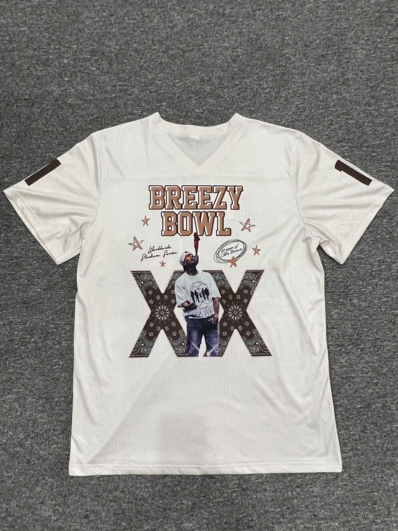 All-Over Print V-Neck Mesh Football Jersey - Image 2