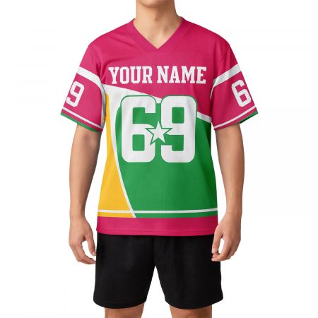 All-Over Print V-Neck Mesh Football Jersey