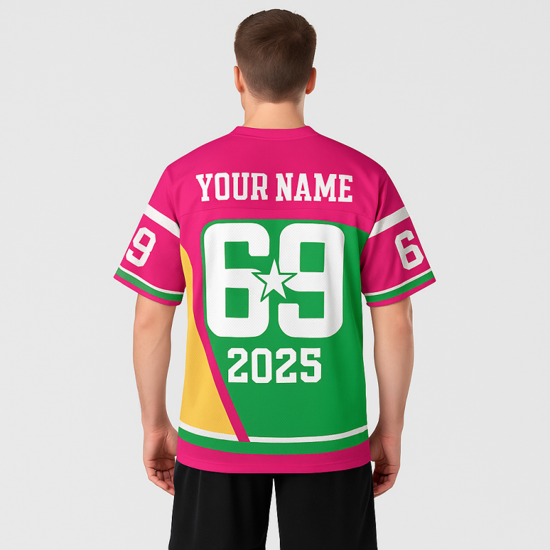 All-Over Print V-Neck Mesh Football Jersey - Image 4