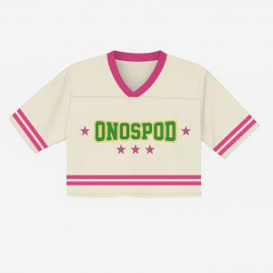 All-Over Print Mesh Football Crop Top Jersey - Print On