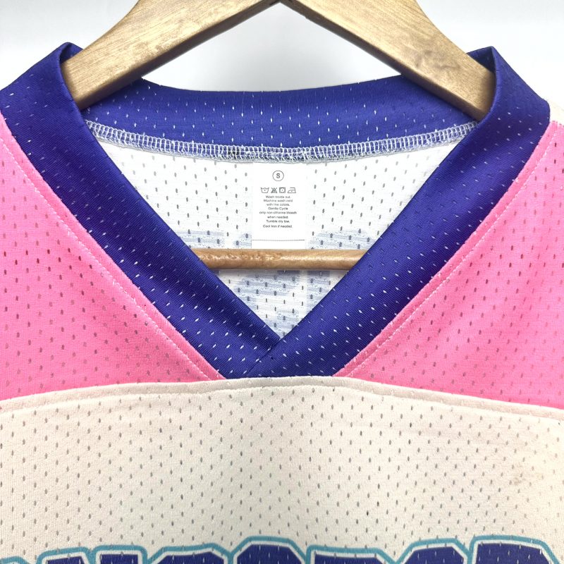 All-Over Print Mesh Football Crop Top Jersey - Image 3