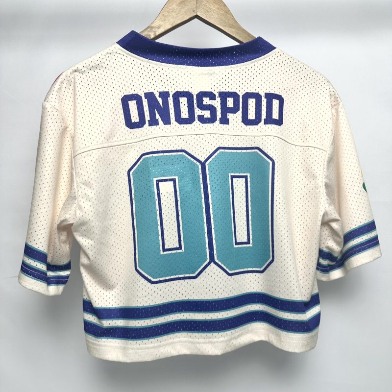 All-Over Print Mesh Football Crop Top Jersey - Image 5