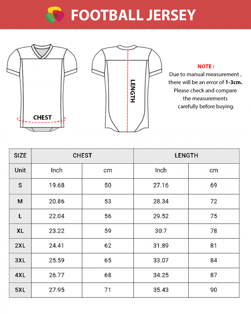 All-Over Print V-Neck Mesh Football Jersey - Print On Demand