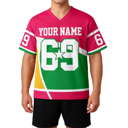 All-Over Print V-Neck Mesh Football Jersey
