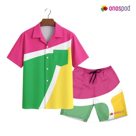 All-Over Print Pocket Unisex Hawaiian Shirt Set