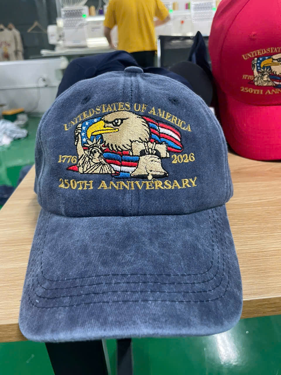 Embroidered Vintage Washed Hat 6 Embroidered Vintage Washed Hat - Image 6