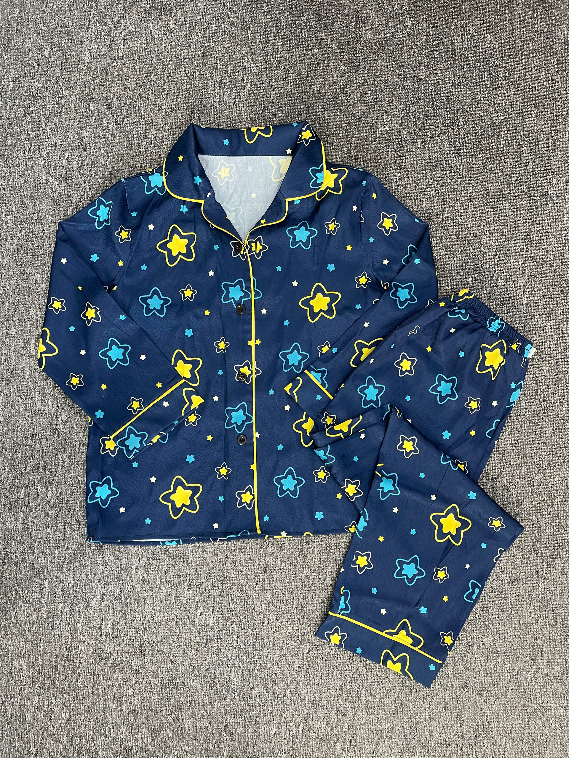 All-over Print Kid Satin Long-Sleeve Pajama Set 5 All-over Print Kid Satin Long-Sleeve Pajama Set - Image 5