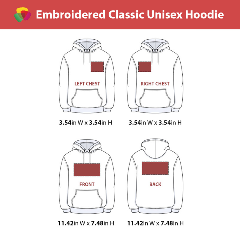 Embroidered Classic Unisex Hoodie - Image 2