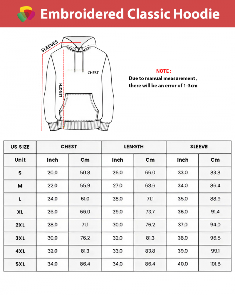 Embroidered Classic Unisex Hoodie - Image 4