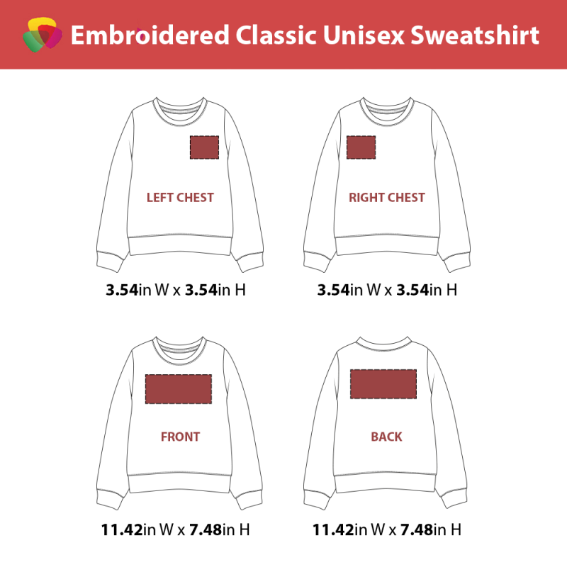 Embroidered Classic Unisex Sweatshirt - Image 2