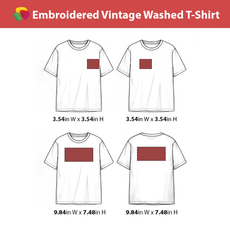 Embroidered Vintage Washed T-Shirt - Image 4