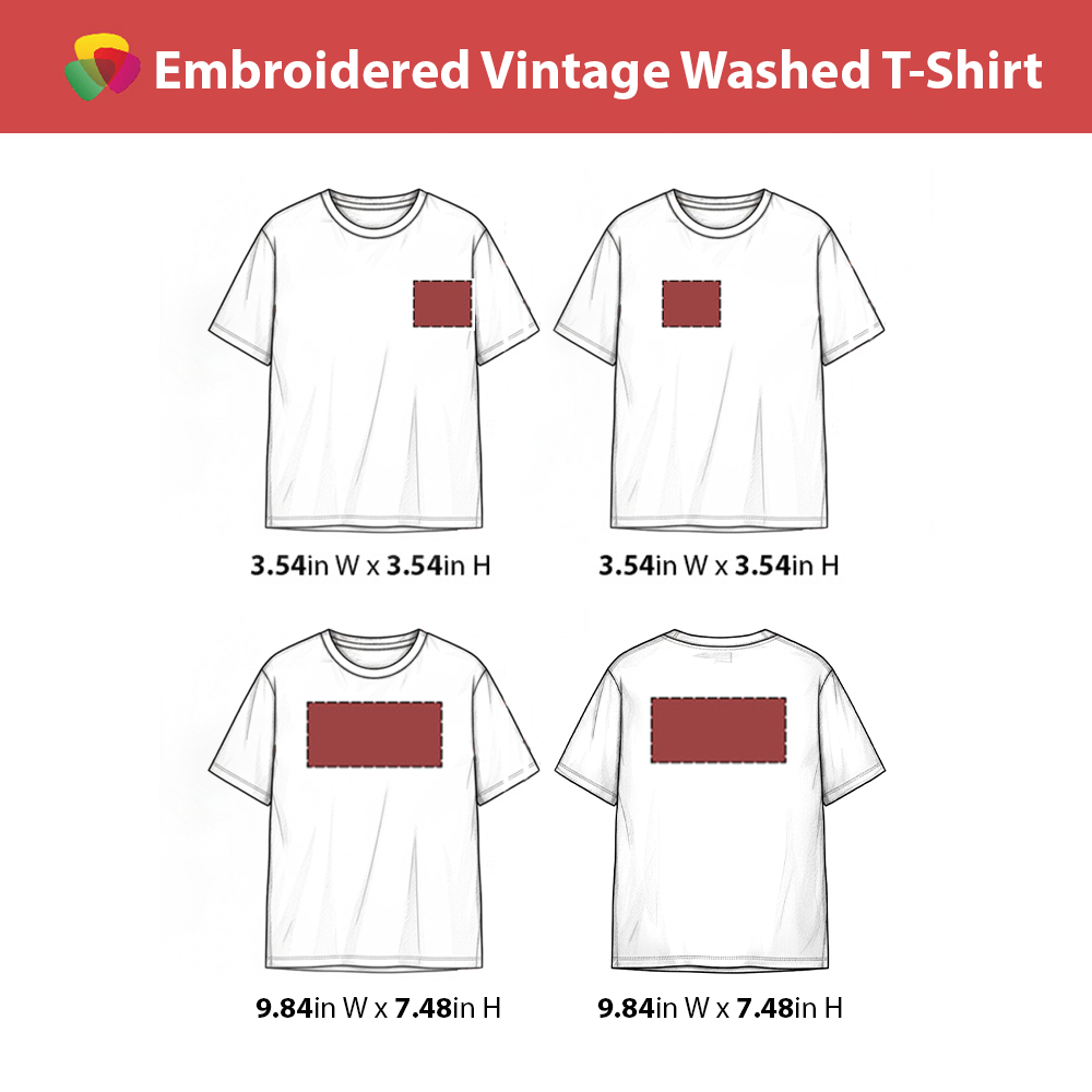 Embroidered Vintage Washed T-Shirt 4 Embroidered Vintage Washed T-Shirt - Image 4