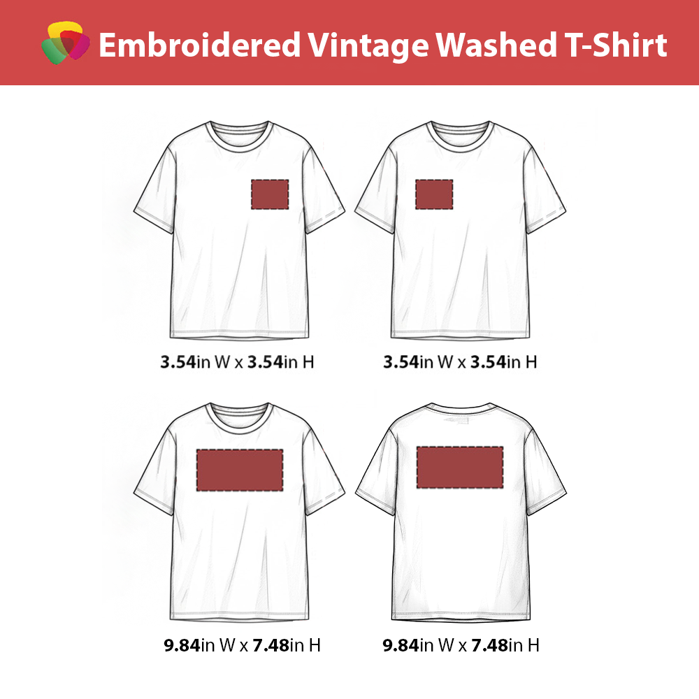 Embroidered Vintage Washed T-Shirt 6 Embroidered Vintage Washed T-Shirt - Image 6