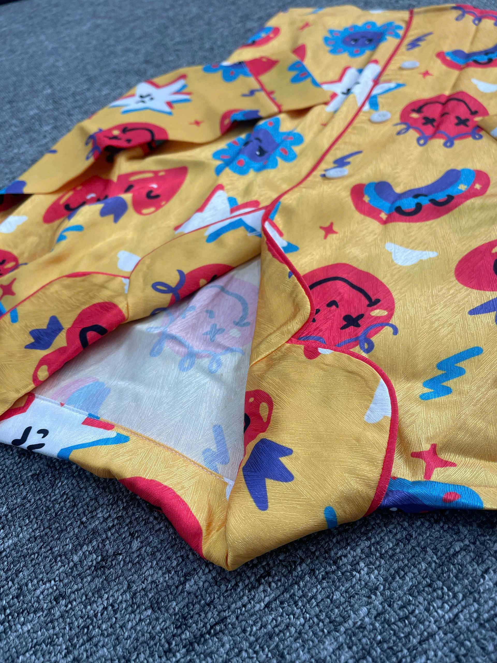 All-over Print Kid Satin Long-Sleeve Pajama Set 3 All-over Print Kid Satin Long-Sleeve Pajama Set - Image 3