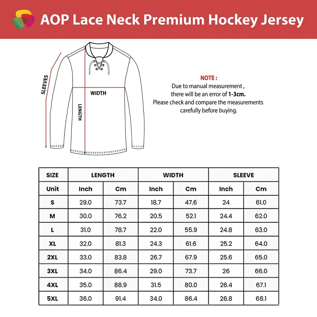 All-Over Print Premium Lace Neck Hockey Jersey 4 All-Over Print Premium Lace Neck Hockey Jersey - Image 4