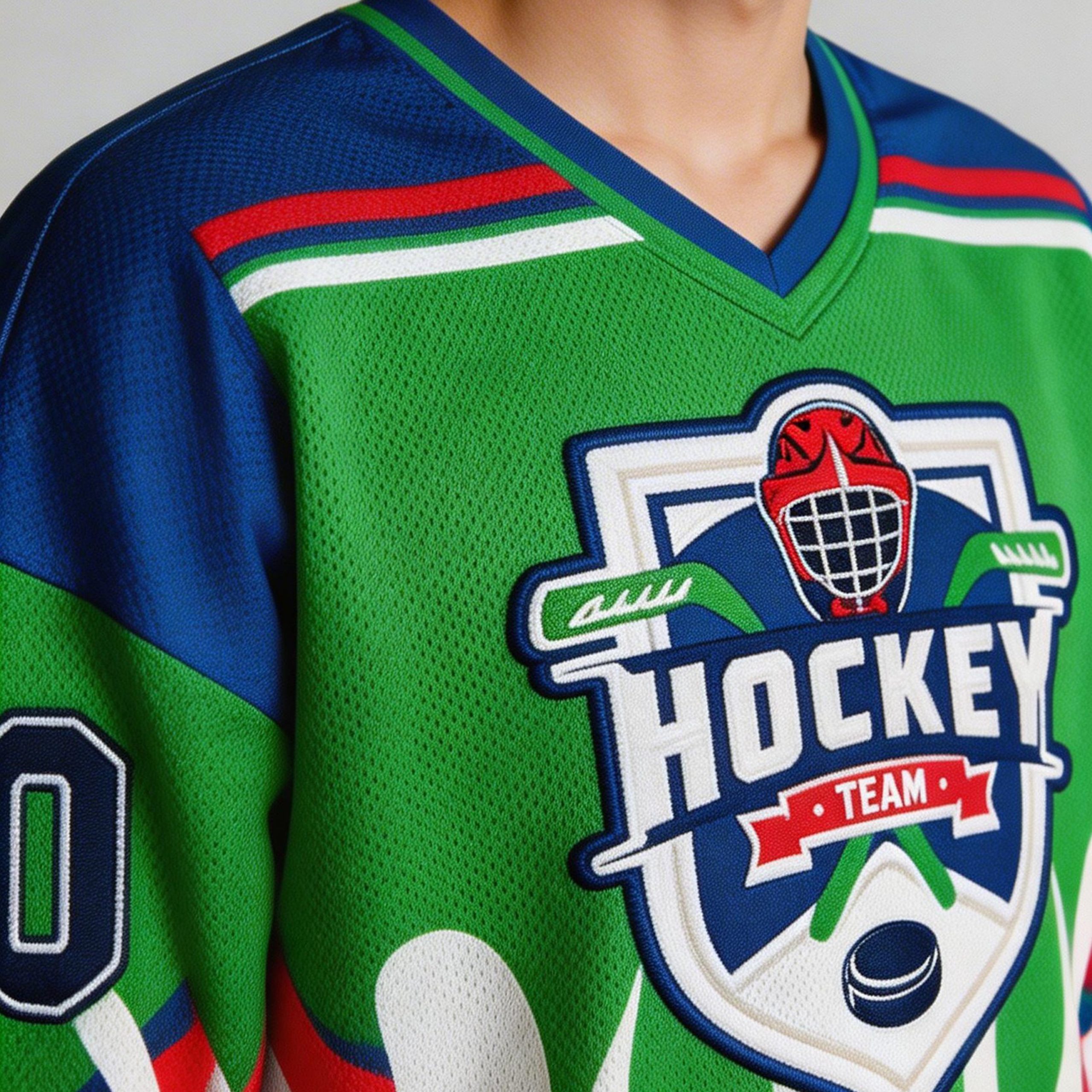 All-Over Print Overlap V-Neck Mesh Hockey Jersey 2 All-Over Print Overlap V-Neck Mesh Hockey Jersey - Image 2