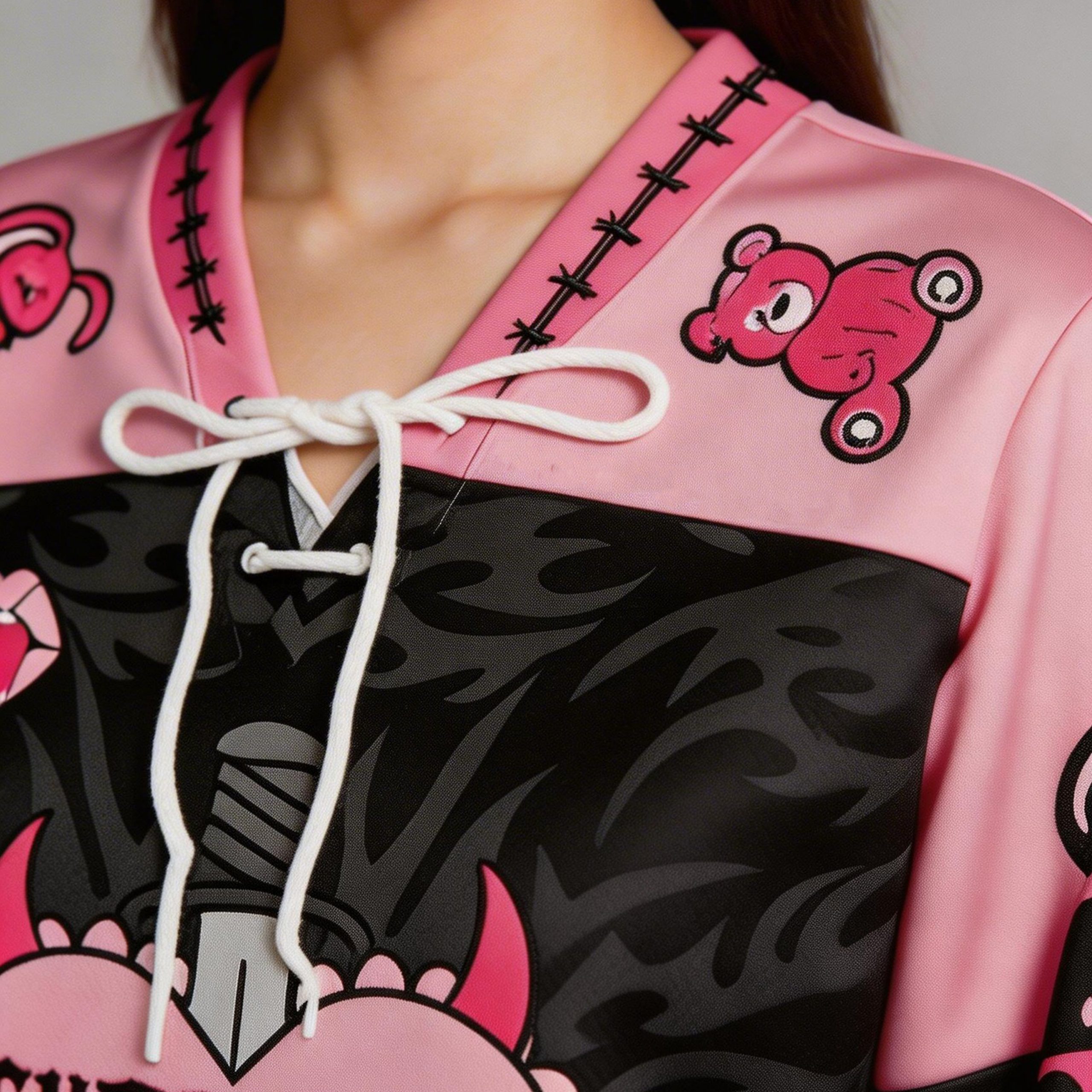 All-Over Print Premium Lace Neck Hockey Jersey 3 All-Over Print Premium Lace Neck Hockey Jersey - Image 3