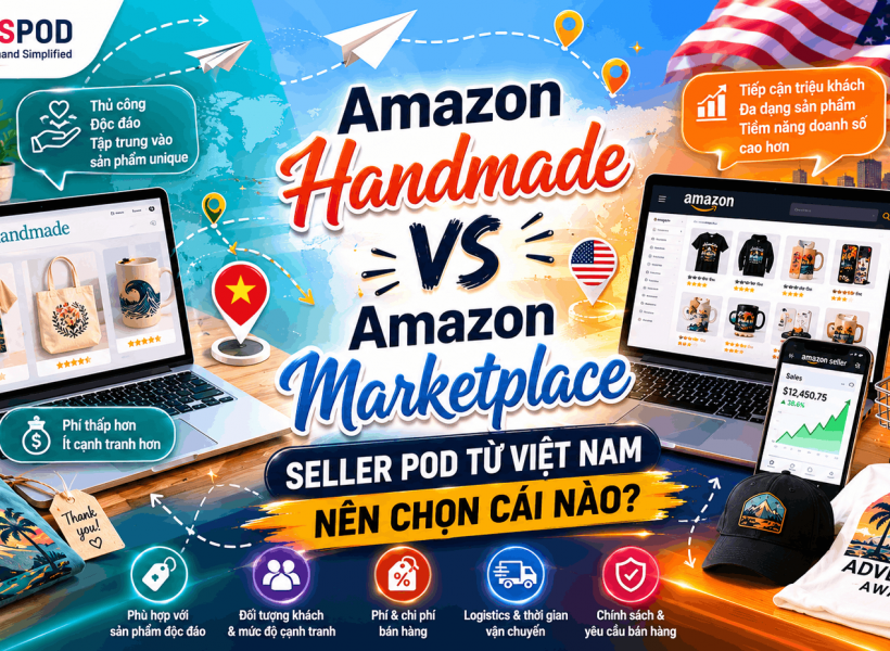 Amazon Handmade vs Amazon Marketplace — Seller POD Từ Việt Nam Nên Chọn Cái Nào