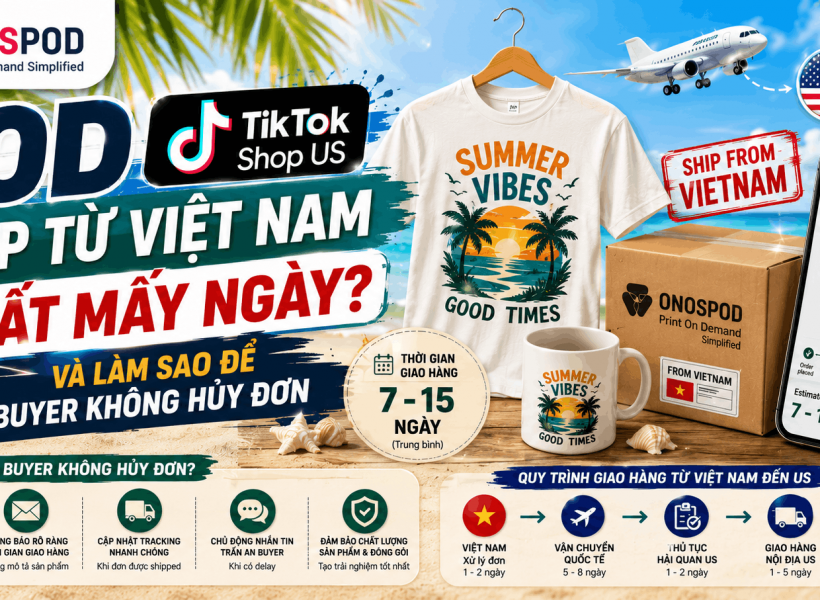 POD TikTok Shop US ship từ Việt Nam mất mấy ngày 1