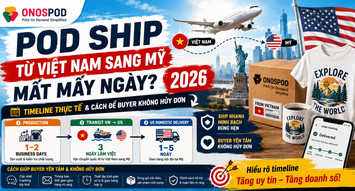 POD ship từ Việt Nam sang Mỹ mất mấy ngày