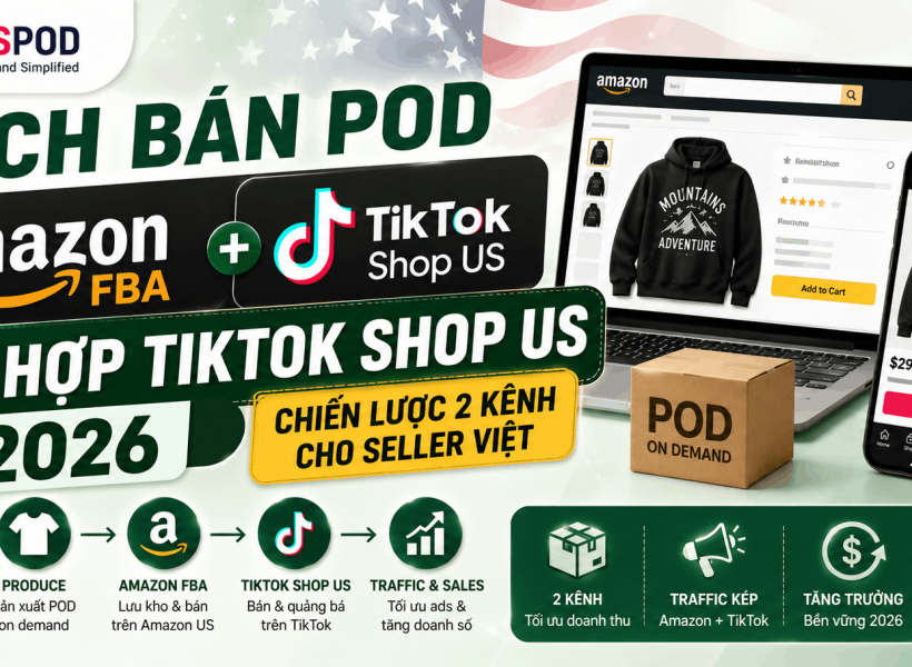 bán POD Amazon FBA kết hợp TikTok Shop US