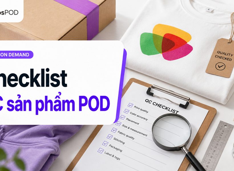 Checklist đánh giá chất lượng sản phẩm Print on Demand trước khi scale đơn hàng 1 pod qc checklist